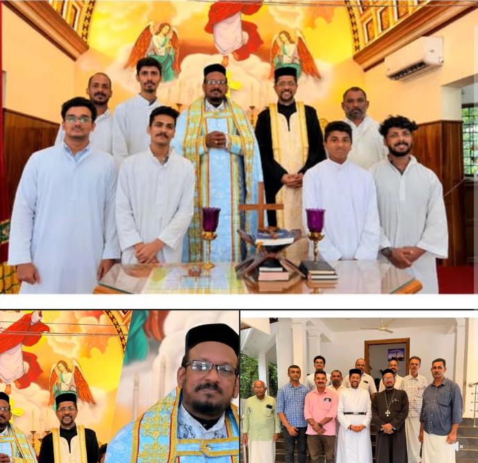 Former Vicar Rev. Fr. Jacob Mathew Celebrated the Holy Qurbana and Blessed Educational Kit Distribution